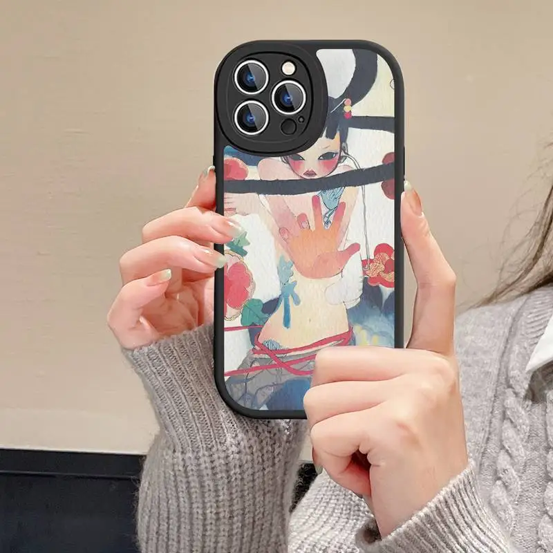 Aya Takano Phone Case Hard Leather For iPhone 14 13 12 Mini 11 14 Pro Max Xs X Xr 7 8 Plus