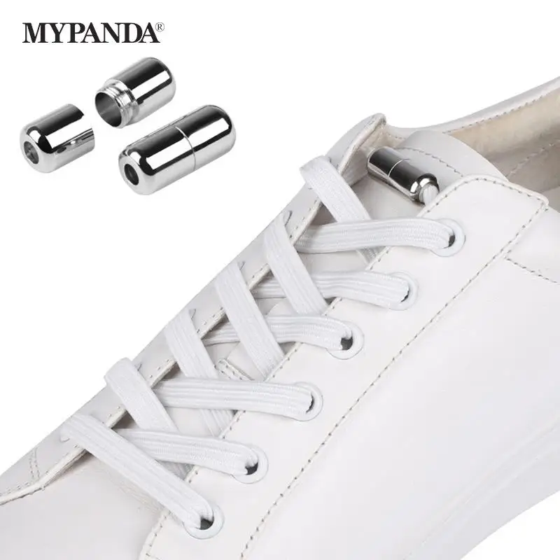 

Эластичные шнурки без завязывания, 1 пара, полукруглые шнурки для обуви для детей и взрослых, шнурки для кроссовок, быстрые ленивые, металлич...