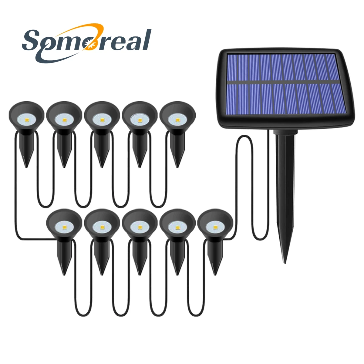 

New Style 10pcs Garden Lawn Solar Powered Outdoor LED Spike Light Path Landscape Waterproof IP65 Mini Solar Flood Lawn Lamp