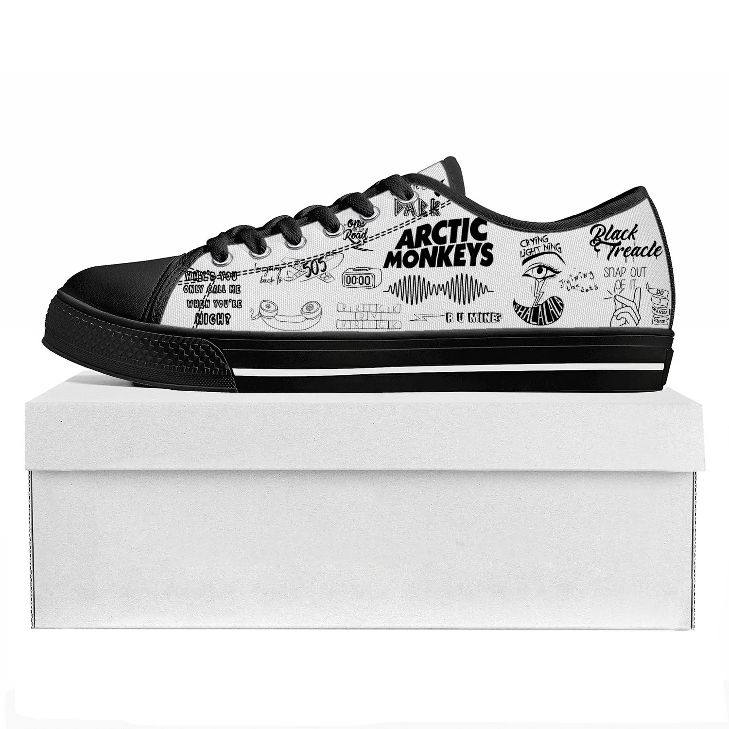 

Arctic Monkeys Low Top Rock Band Sneakers Mens Womens Teenager High Level Custom Shoe Canvas Sneaker Casual Couple Shoe