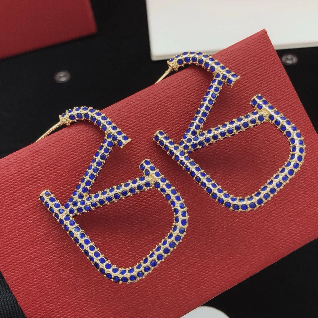 серьги Valentino Модные массивные серьга с для женщин женская свадебная Повседневная