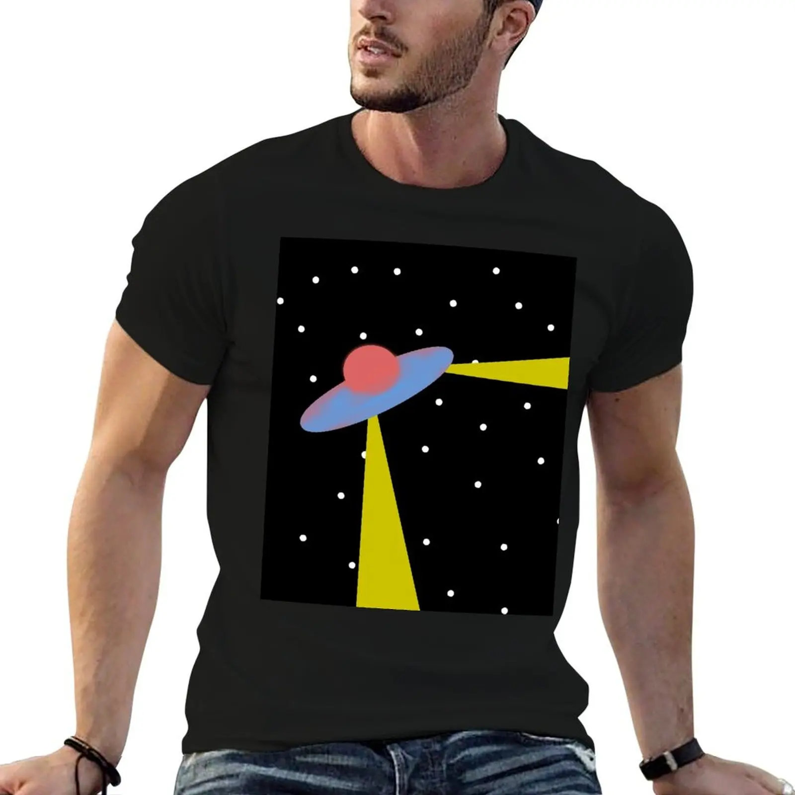 Футболка с летающими предметами блузка большие размеры мужские рубашки для
