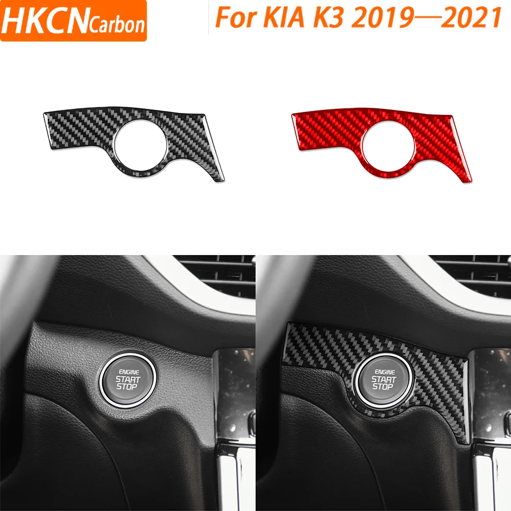 Для KIA K3 2019-2021 автомобильные аксессуары из настоящего углеродного волокна панель