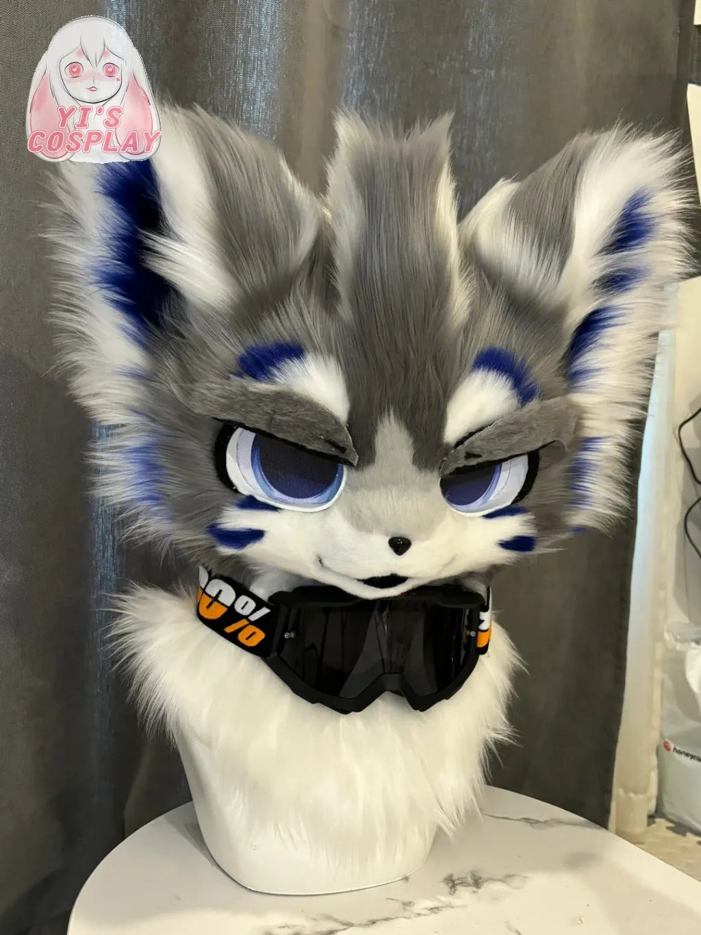 Yis косплей на заказ пушистая голова кигуруми Kemono Fursuit гарнитуры ручной работы Beast