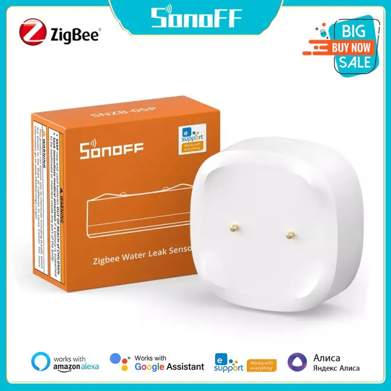 SONOFF SNZB-05P Zigbee 3.0 Датчик утечки воды Обнаружение и капа Оповещения в реальном