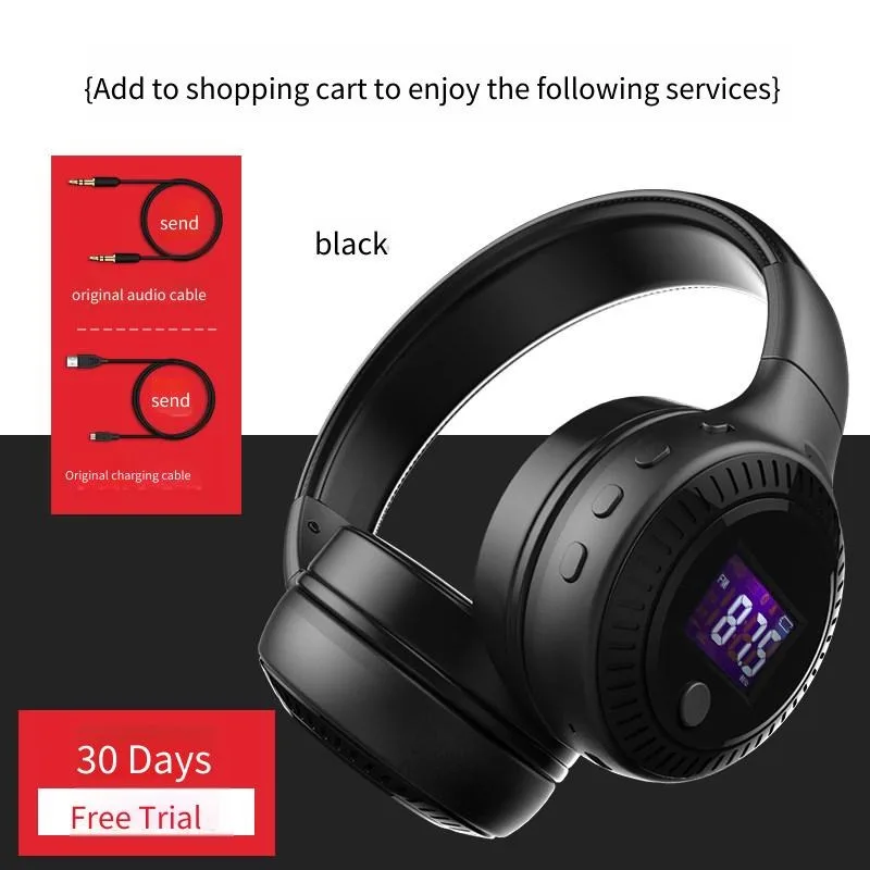 Фото Наушники ZEALOT B19 Bluetooth, полноразмерные, стерео, с глубокими басами, складные, с FM-радио, поддержкой TF-карт и микрофоном №2