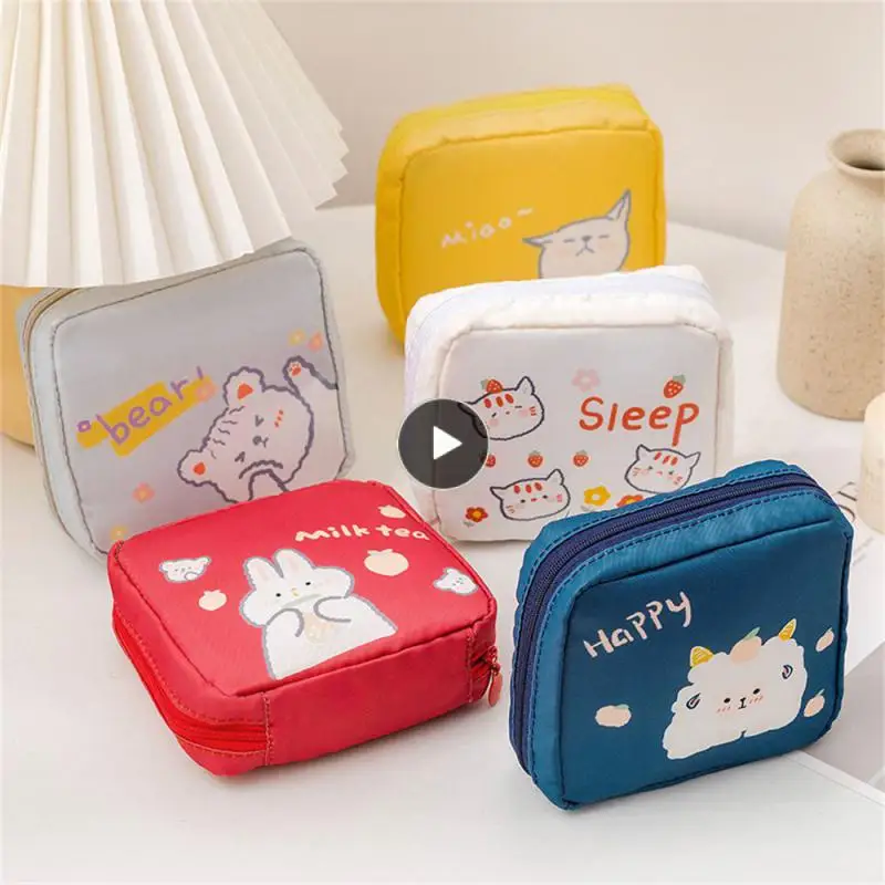 

Storage Sanitary Napkin High Capacity Cartoon Pads Convenient Bags Menstrual Period Household Products Storage Bag Oxford Cloth