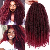 18 inch afro kinky curly crochet braids marley braid hair for dreadlocks ombre synthetic twist braiding hair extensions