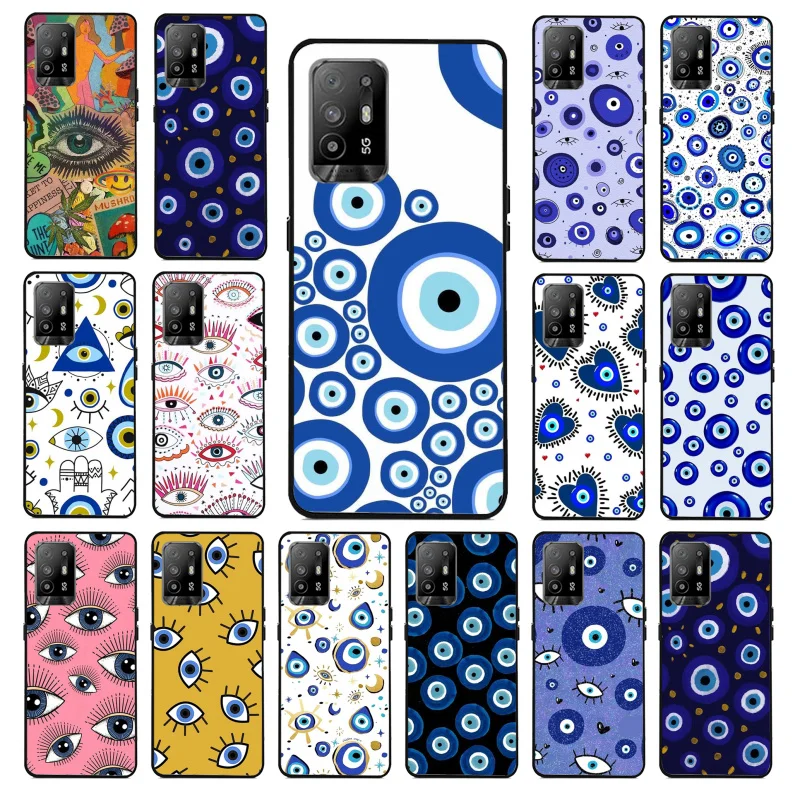 

Blue Evil Eye Phone Case for OPPO A54 A74 A94 A53 A53S A9 A5 A15 A91 A95 A73 A31 A52 A93 A92