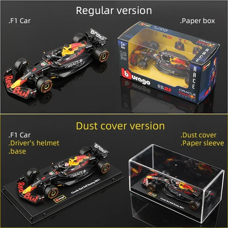 Фото Bburago 1:43 2025 F1 Red Bull RB21 # 1 Верстаппен # Коллекционная модель автомобиля Yuki Tsunoda из сплава, литая под давлением, 22 см №1