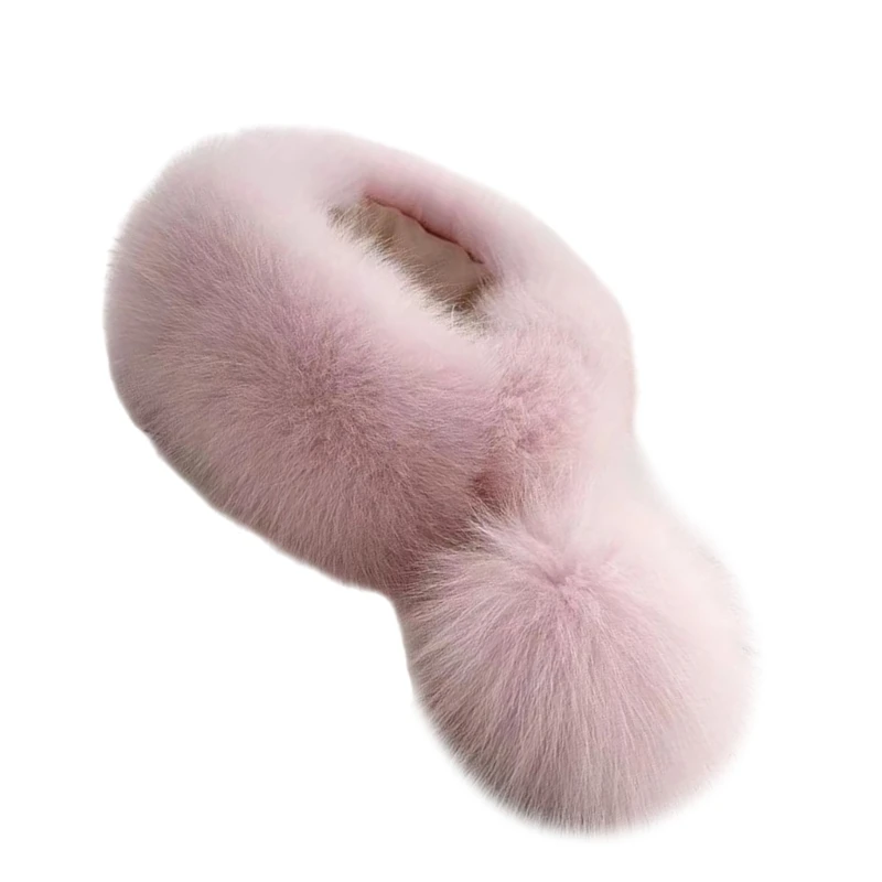 Пушистый плюшевый шарф для женщин-подростков зимний утолщенный теплый на шею