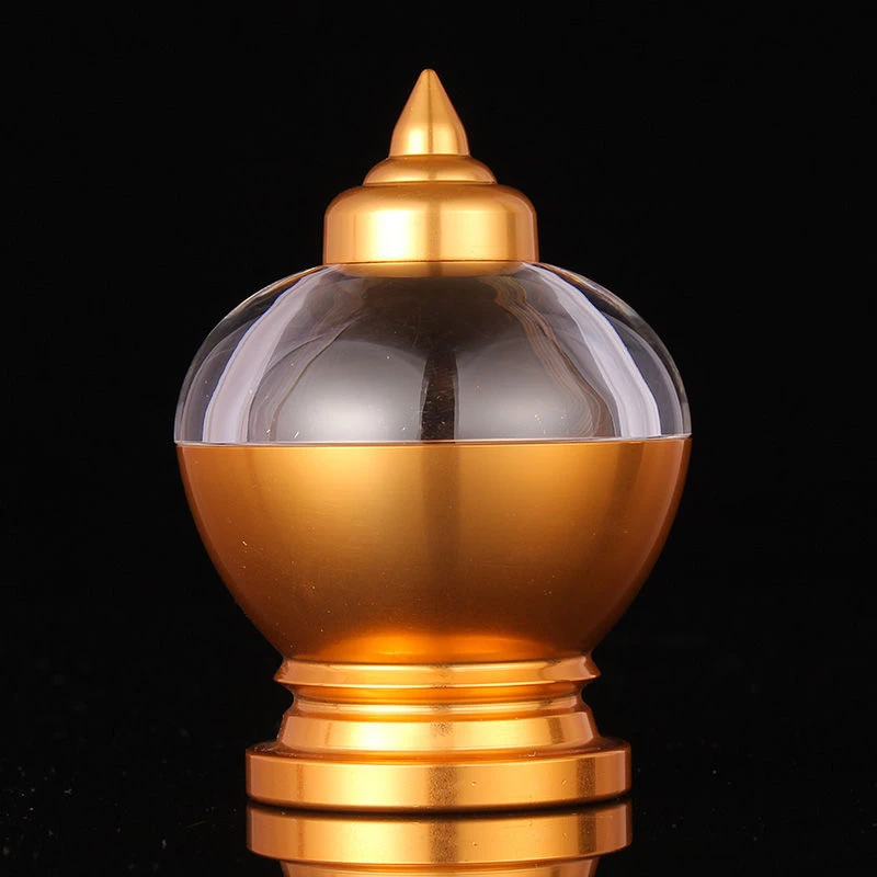 

Handicraft Tibetan Mini Transparent Stupa Acrylic Tantric 8cm Circle Stupa Organizer Buddhist Home Altars Desktop Decorative