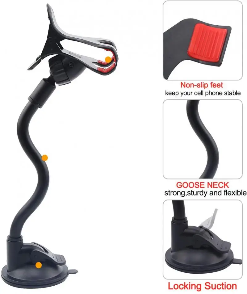 

Car Mount Windshield Cup Holder 360°Rotatable Car Mount Holder Abrasion Phones Resistant Suction Cup Base For IPhones MP4 GPS