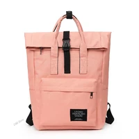 dimi usb charging port schoolbag ladys leisure shoulder bag 15 inch laptop backpack woman canvas roll top travel bag
