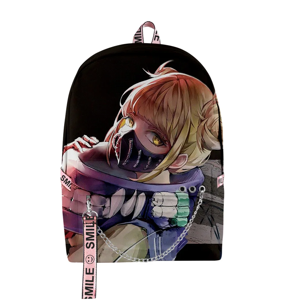 

Школьные портфели с мультипликационным рисунком унисекс «Моя геройская Академия», дорожные сумки Toga Himiko, водонепроницаемые Наплечные рюкзаки из ткани Оксфорд с 3D-принтом для ноутбука