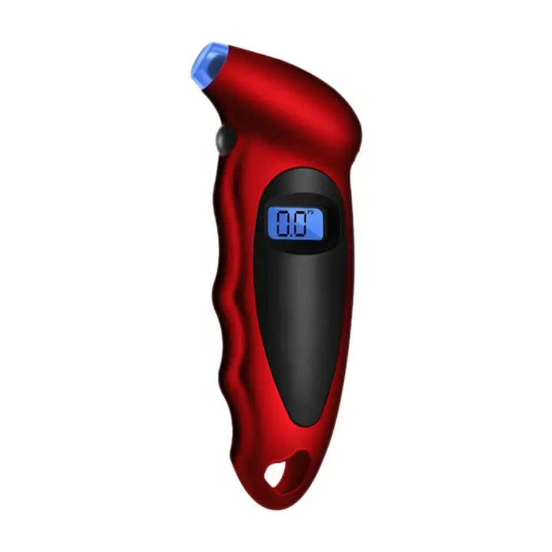 

Tire Pressure Gauge For Cars 4 Settings Tire Pressure Checker To 100 PSI Tyre Repair Tools With Backlit LCD And Non-slip Grip