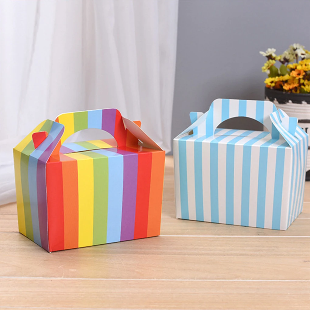 Childrens Lightweight Paper Gifts Case Strip Pattern