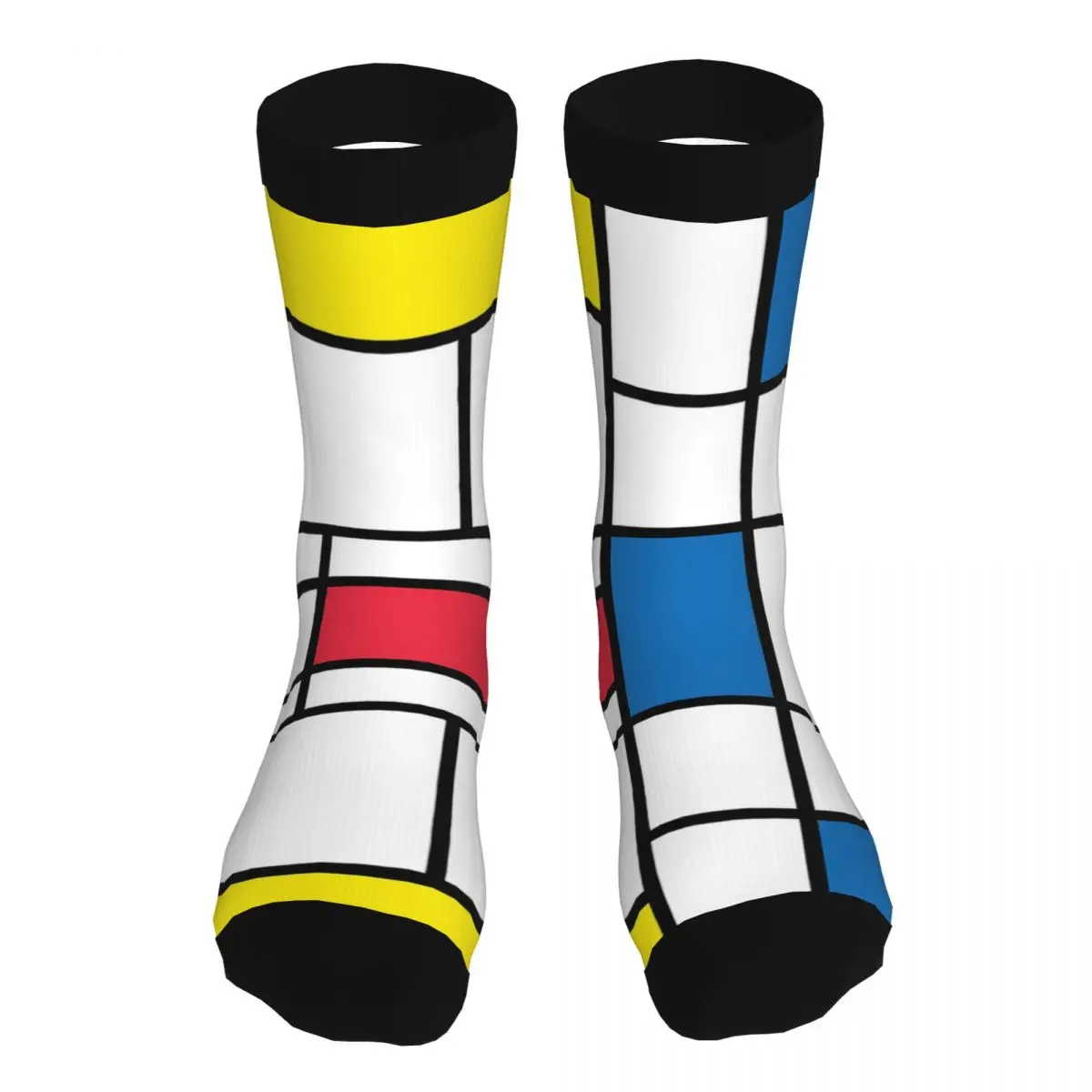 

Мужские носки Mondrian в минималистичном стиле, толстые контрастные цветные носки с абстрактным рисунком, топы из 5% спандекса, зимние носки сре...