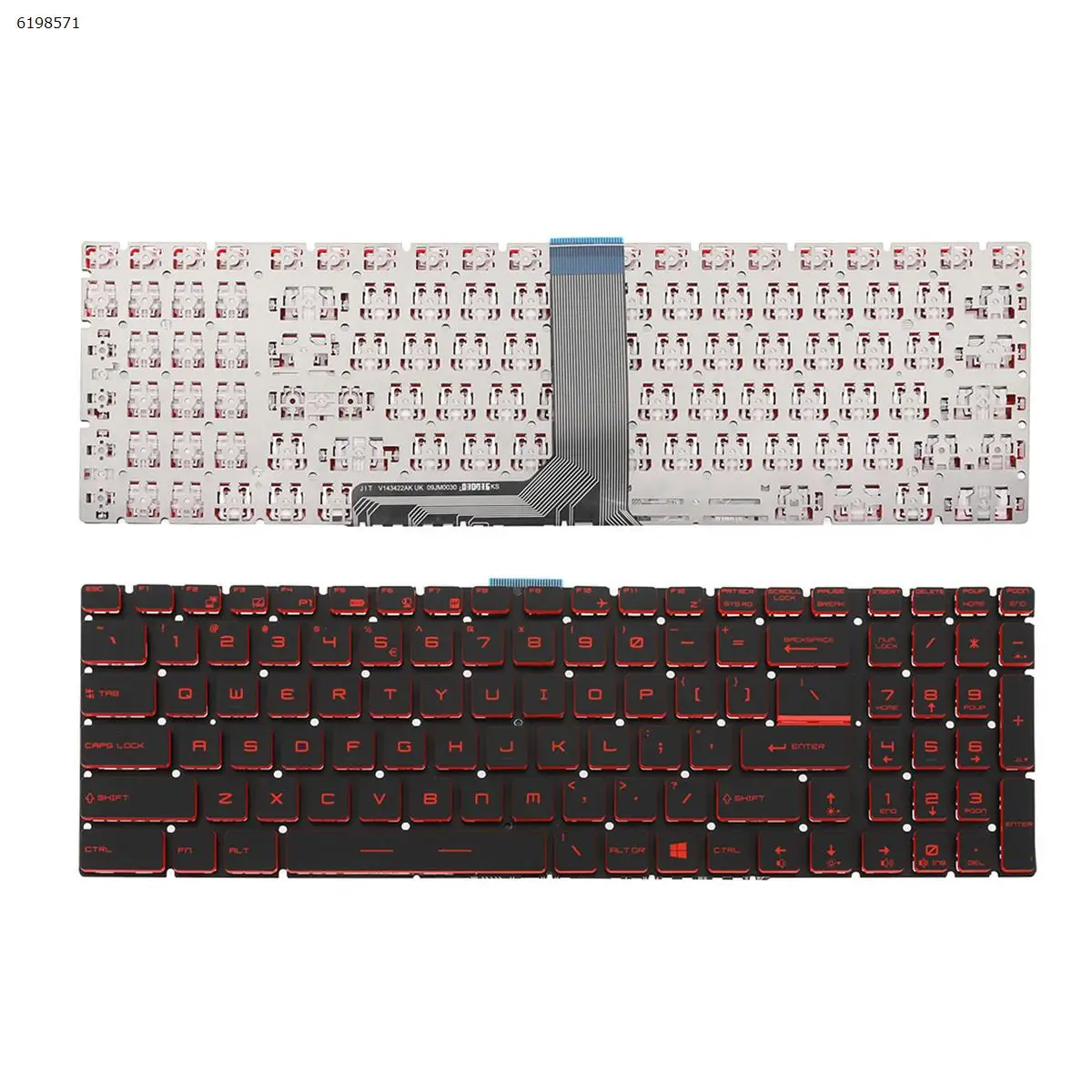 US Laptop Keyboard for MSI MS-1785 GT72S GS72 GF72VR GF62VR GE72 GE62 WS72 WT72 GS63VR GS73VR GT62VR GF62 Red Printing