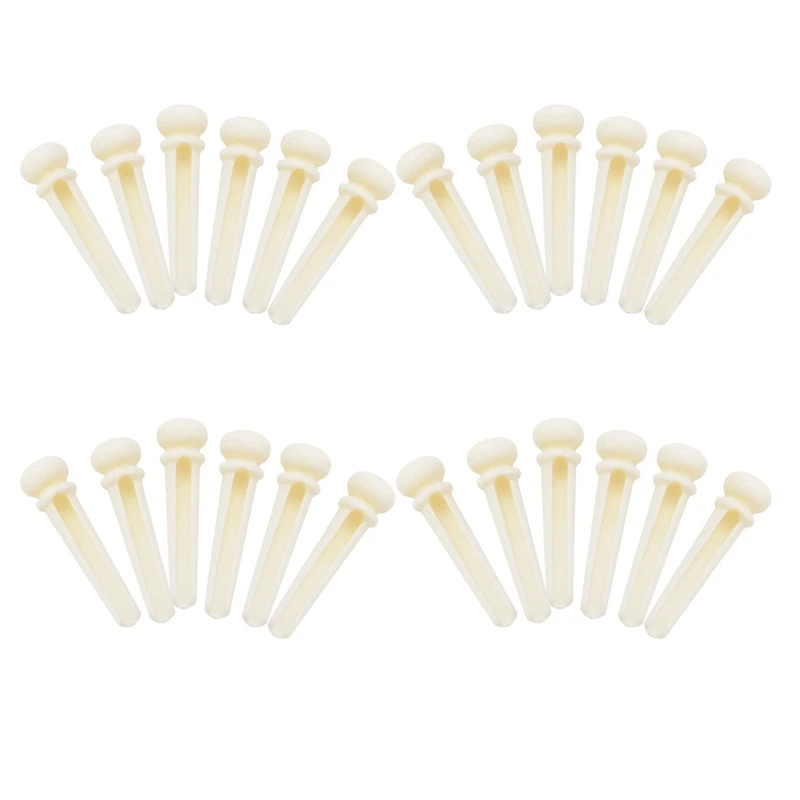 

24Pcs Real Bone Material Acoustic Guitar Bridge Pins With Pearl Shell Dot