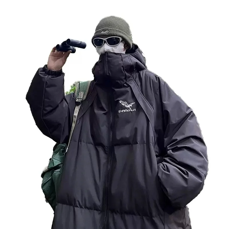 American Style Overalls Cotton Clothes Men'S Winter Velvet Thickened Loose Functional Wind Coat Outdoor Fashion Brand