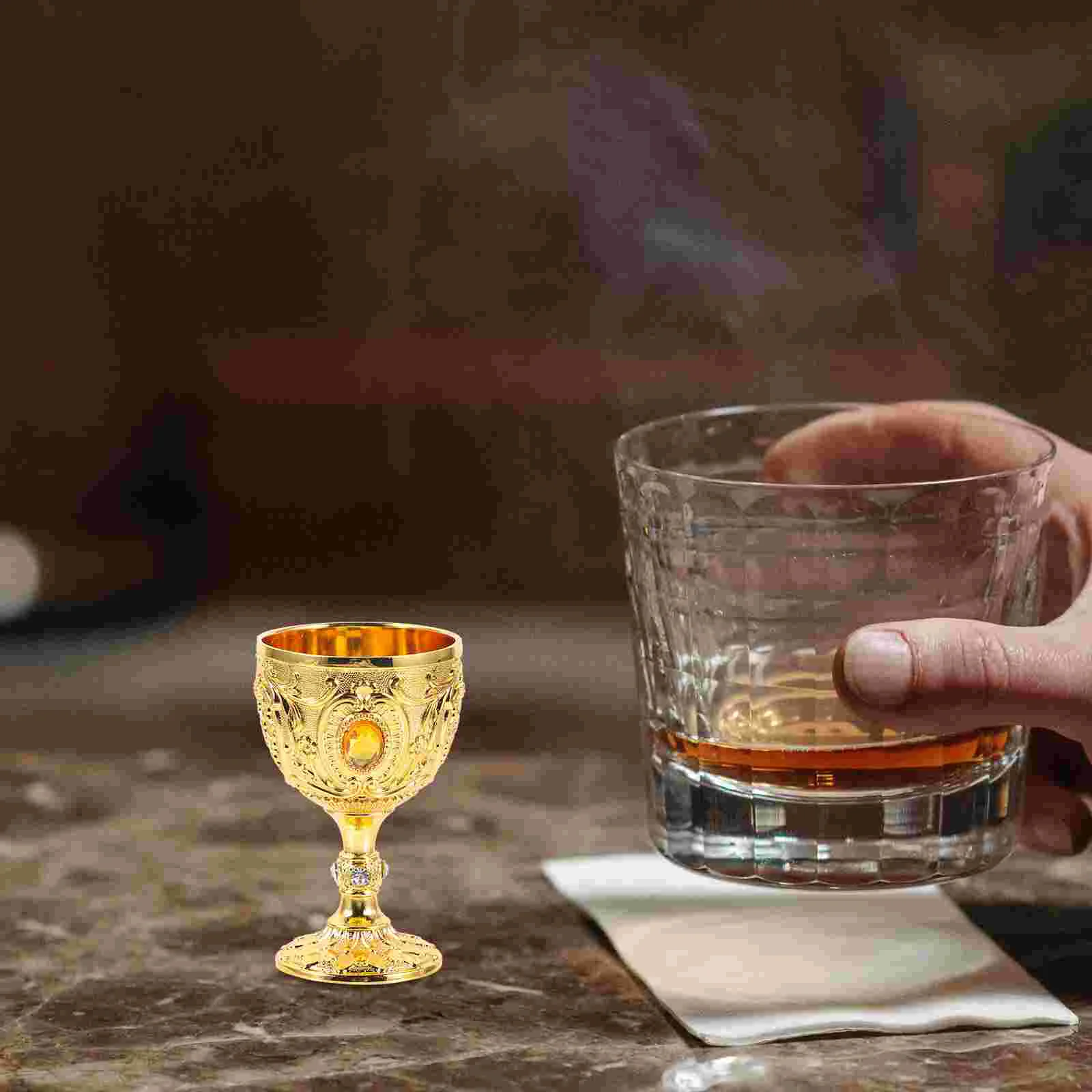 Европейская элитная чашка 30 мл белое ретро-стекло (золотое) компактные бытовые