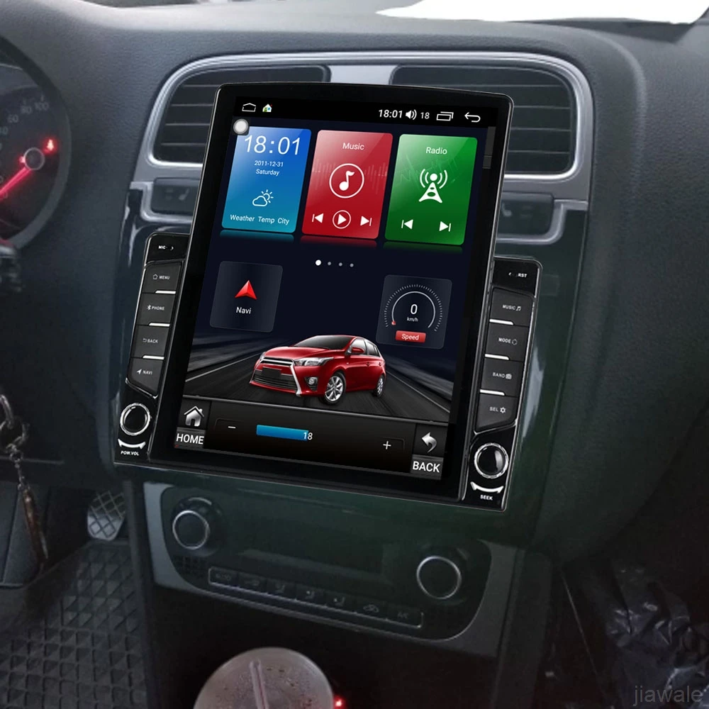 

9.7" octa core tesla style vertical screen Android 10 Car GPS Stereo player for Volkswagen VW Polo 2014-2016