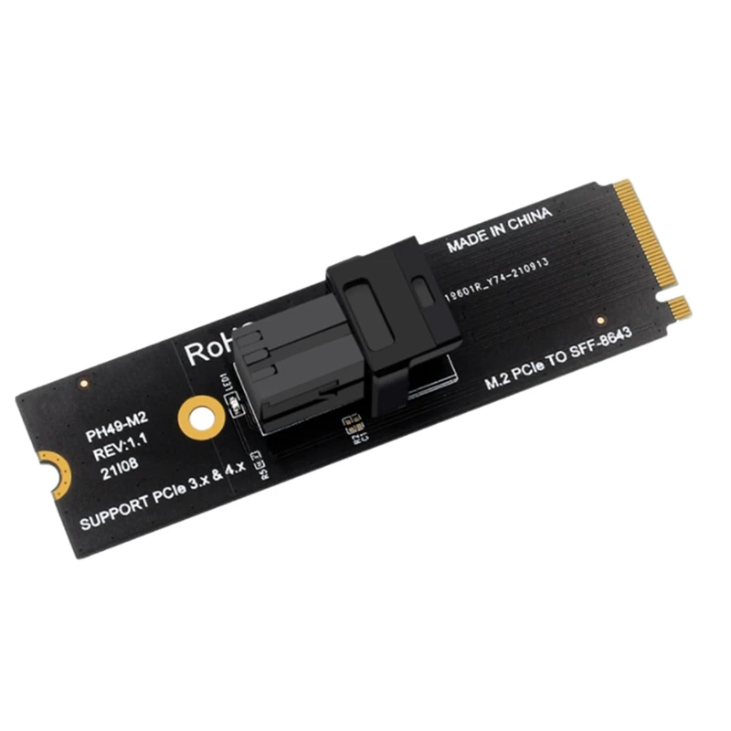 

M.2 NGFF Mkey PCIeX4 to SFF8643SFF8639 Transfer Expansion Card Adapter PH49-M2