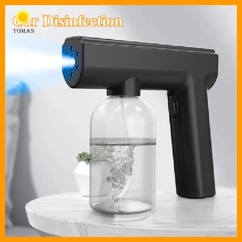 

TOMAS Hand-held Atomizer Spray Gun Nano Mist Sprayer Santitizer Machine 300ml USB Cordless Electric ULV Fogger For Office Garden