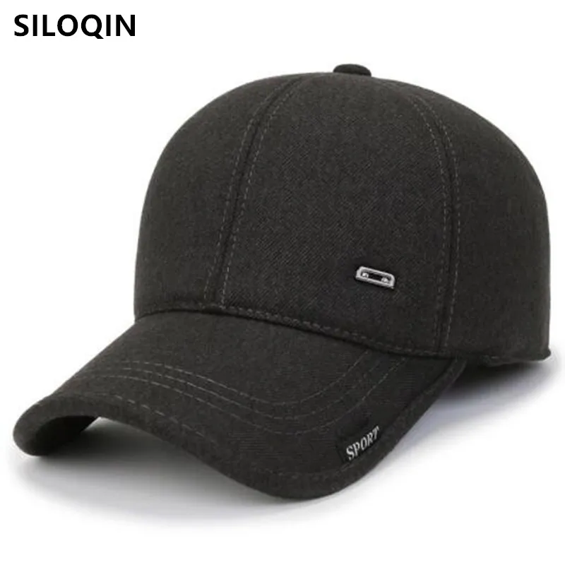 

2022 New Winter Men's Warm Plus Cashmere Thicken Cold Proof Baseball Cap Snapback Cap Earmuffs Hat Casual Sports Caps For Men