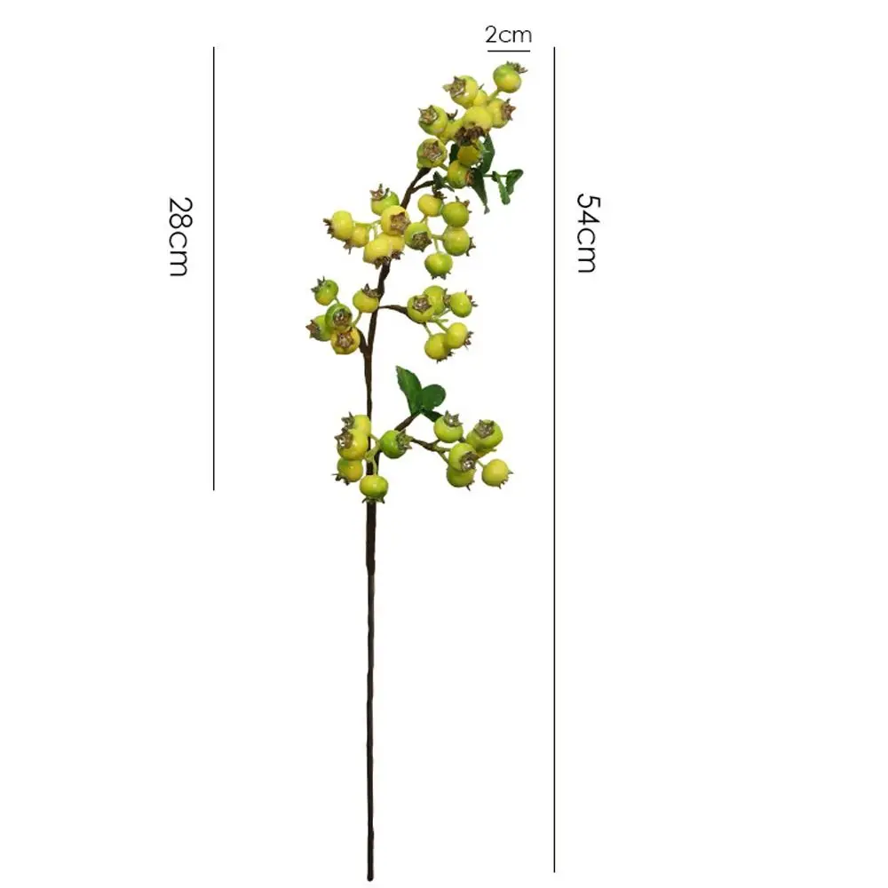 Plastic Christmas Blueberry Fruit Branches Elegant Realistic Simulation Foam Red Berry Handmade Fake Plants