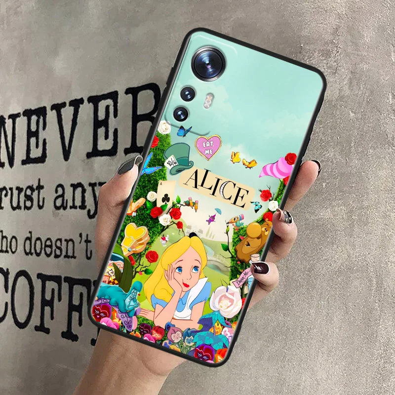 Красивый черный чехол для телефона Алиса в стране чудес Xiaomi Mi 11 12 13 14 Pro Lite X T