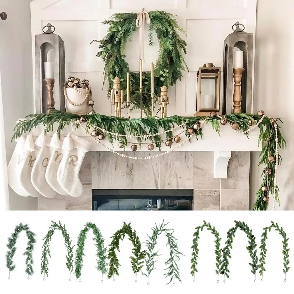 Зеленая рождественская сосновая игла из ротанга 180 см пластиковая искусственная