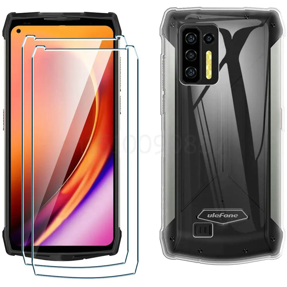 

3-in-1 Glass+Silicone Cover For Ulefone Power Armor 13 5G Case Tempered Glass Screen Protector For Ulefone Armor 13