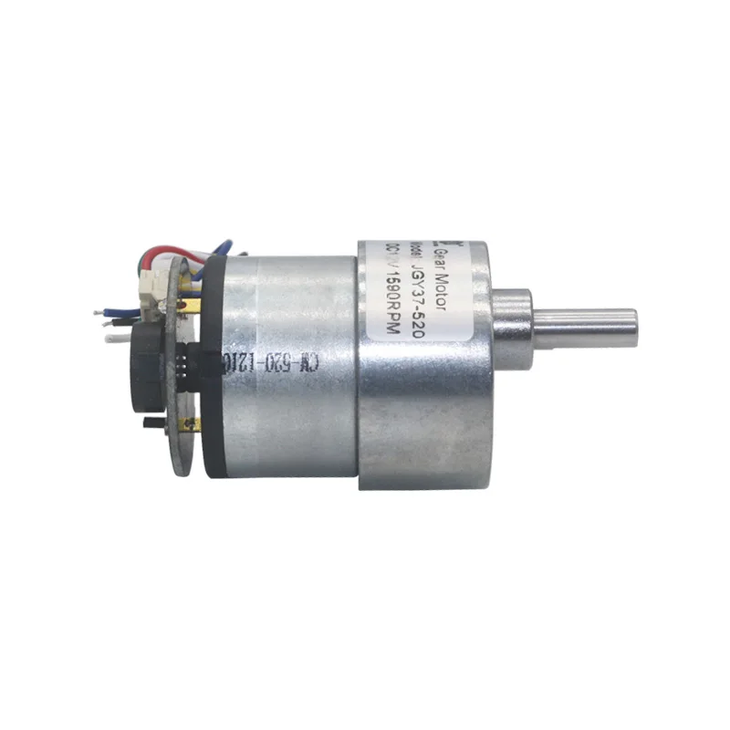 

Aslong Eccentric Shaft 37mm Geared Motors 12V 24V 7RPM -1590RPM DC Gear Motor With 2 phases signal feedback Encoder 11pulses/T