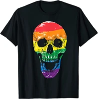 pride skull rainbow t shirt