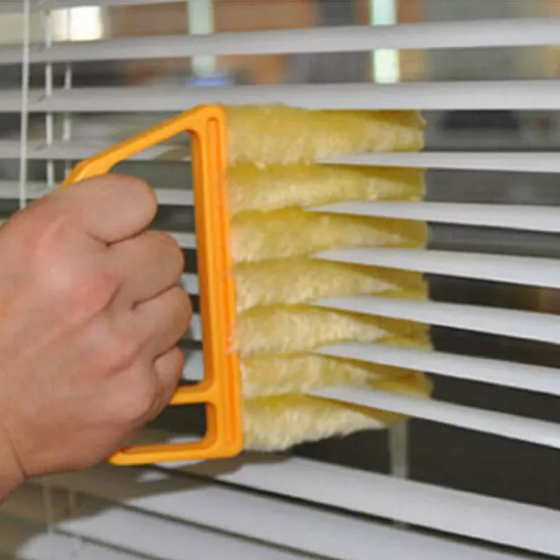 

NEW 1 PC Portable Window Cleaning Brush Washable Home Cleaning Tools Microfiber Venetian Blind Brush Kitchen Accessories