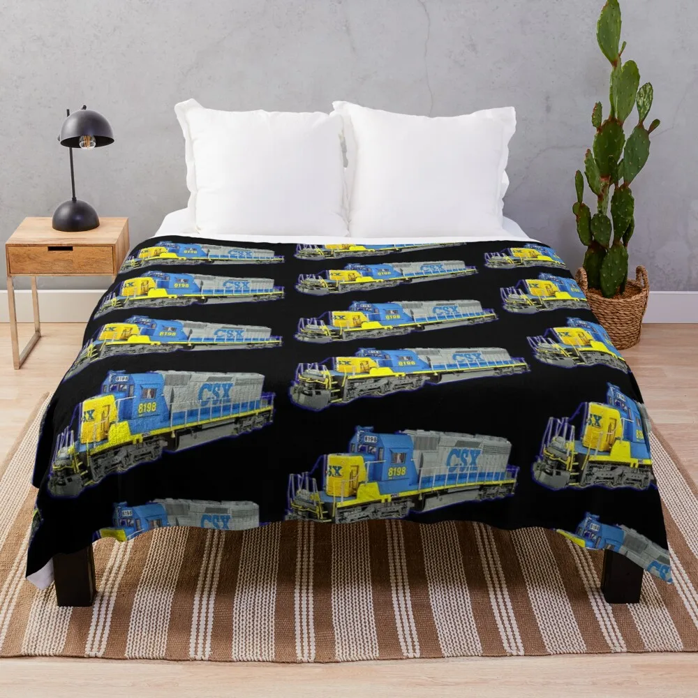 

Грузовой поезд CSX, плед двигателя, одеяло, фланелевое одеяло, роскошное Брендовое одеяло