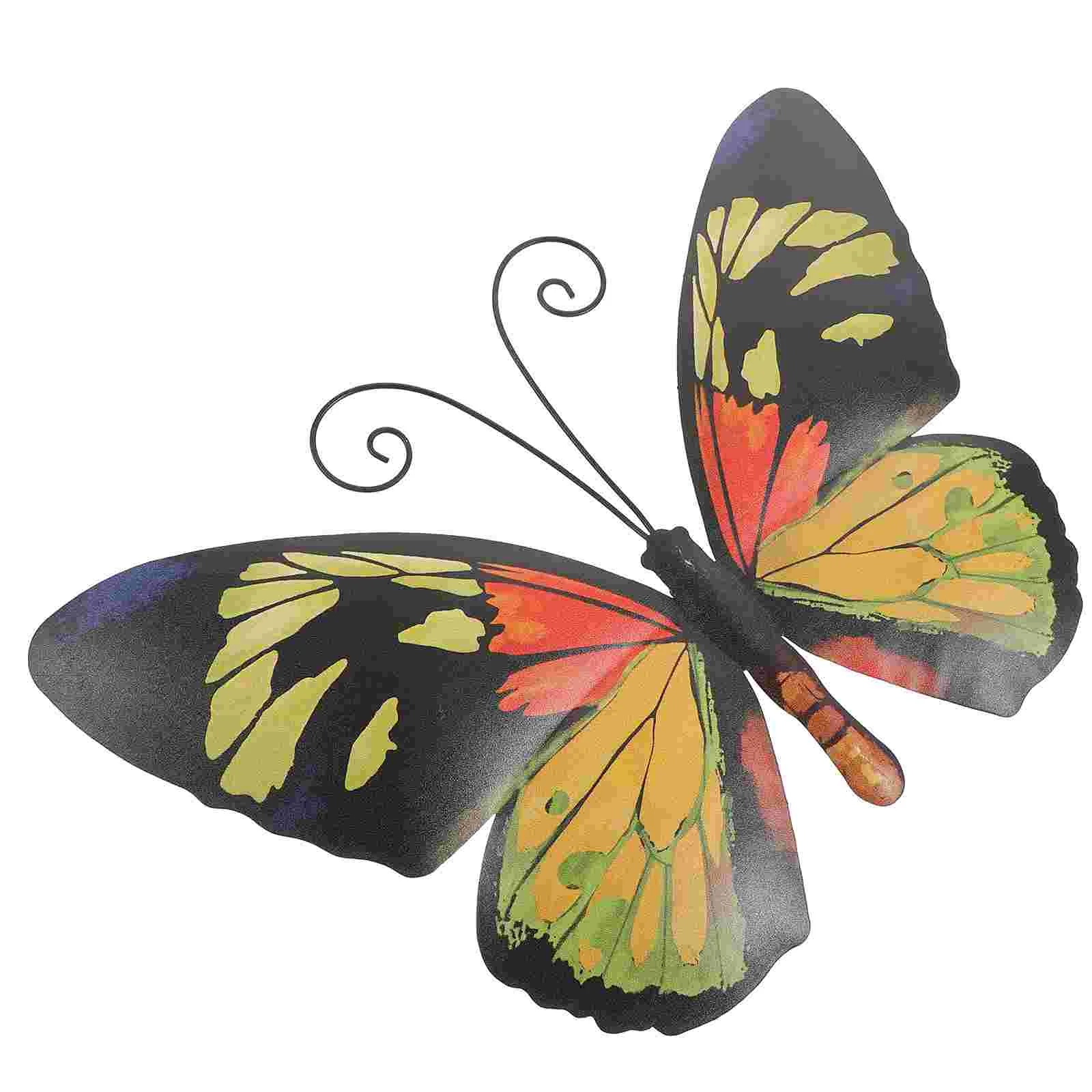 

Butterflies Wall Sculpture Metal Butterfly Wrought Iron Fence Decor Decorations Outdoor Hanging Ornaments