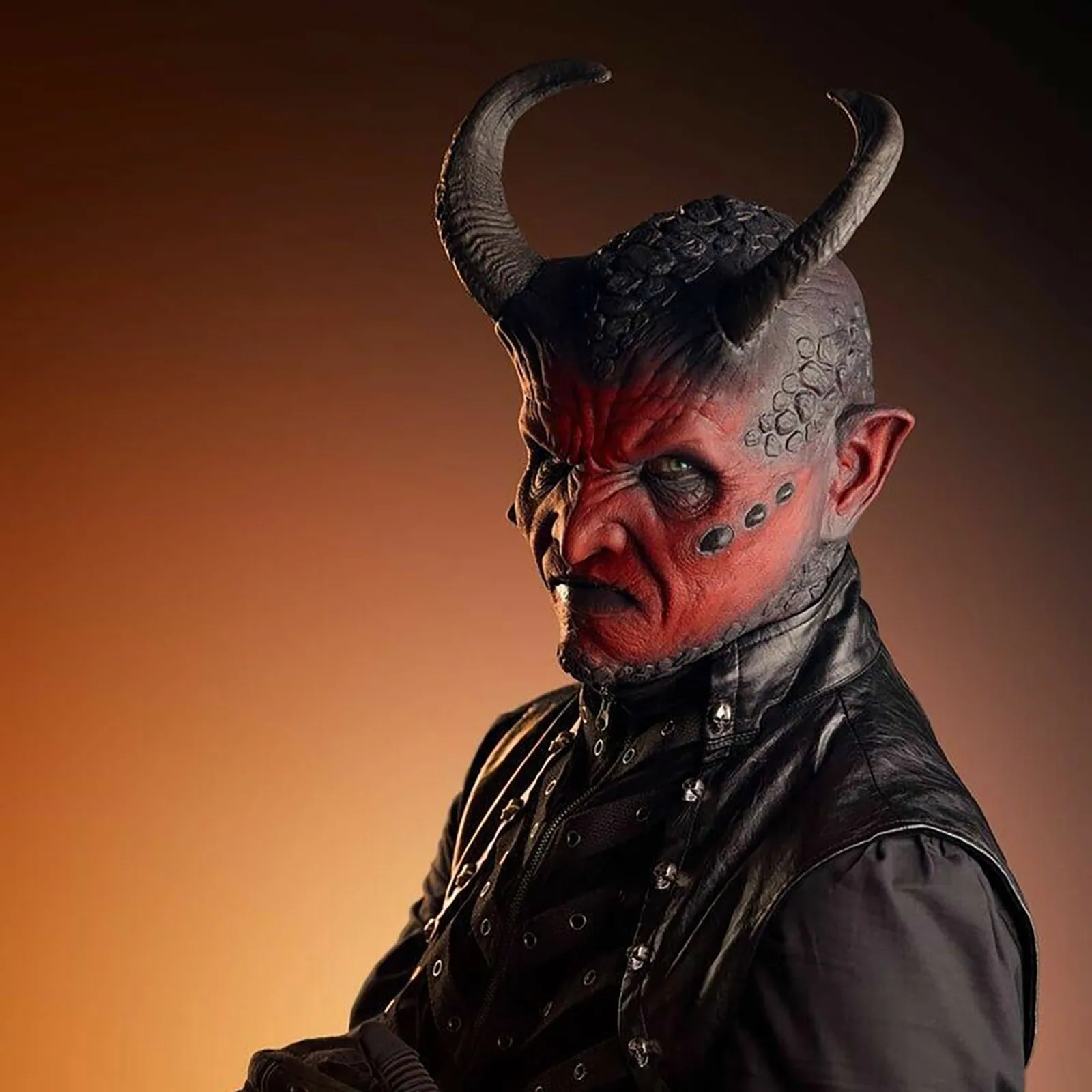 Ikari-Demon Latex маска дьявола Реалистичная игрушка в виде розыгрыша