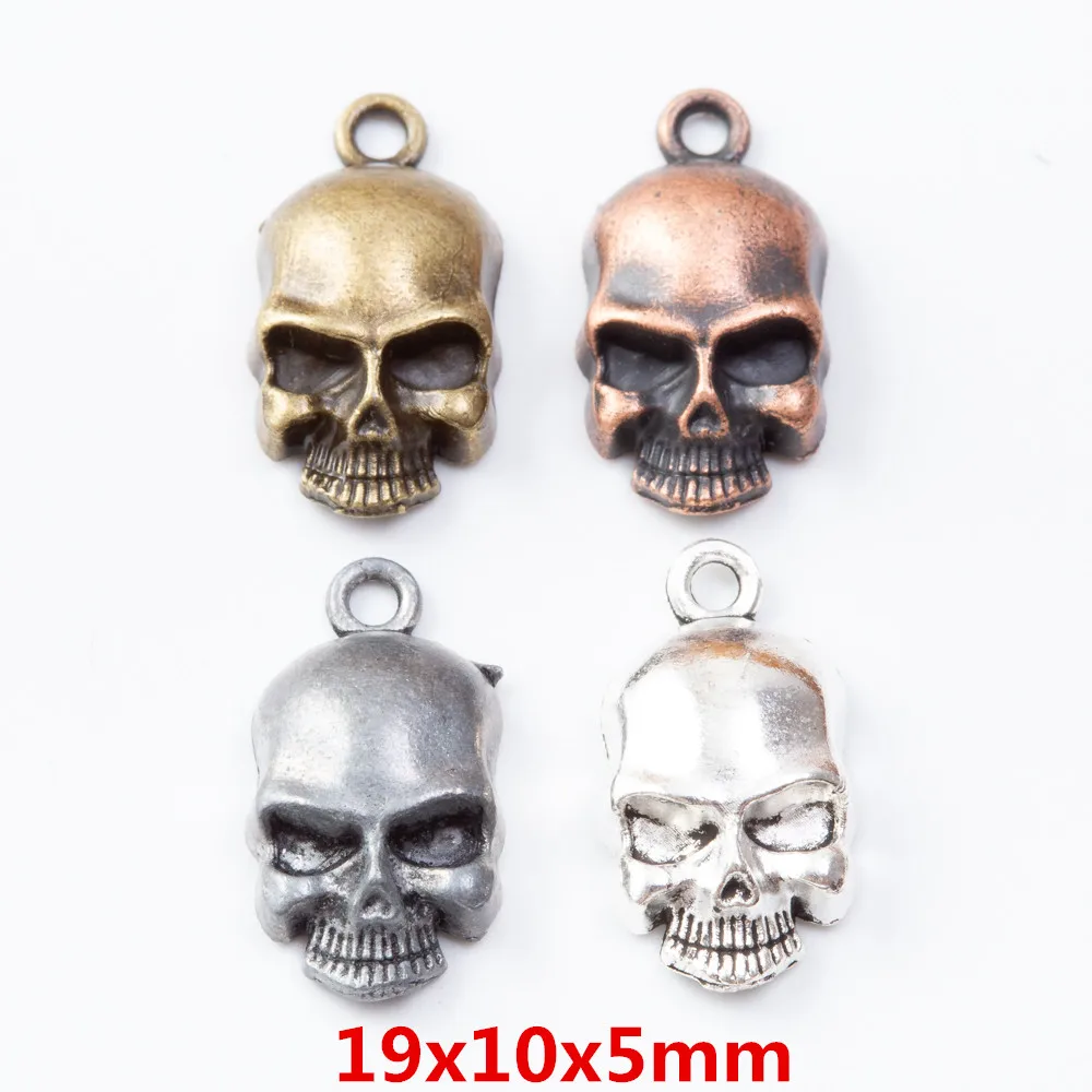 50 шт. (череп) винтажный металлический кулон из цинкового сплава аксессуары для