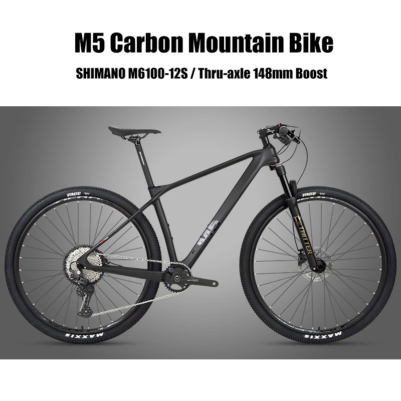 TWITTER M5 сквозная ось 12*148 мм карбоновый горный велосипед MT200 тормозной с DEORE/M6100-12S