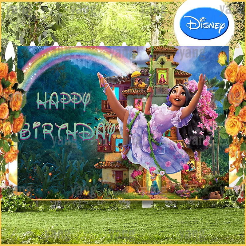 

Студийный фон для фотосъемки с изображением мультяшной радуги миракеля Изабеллы Принцессы Диснея