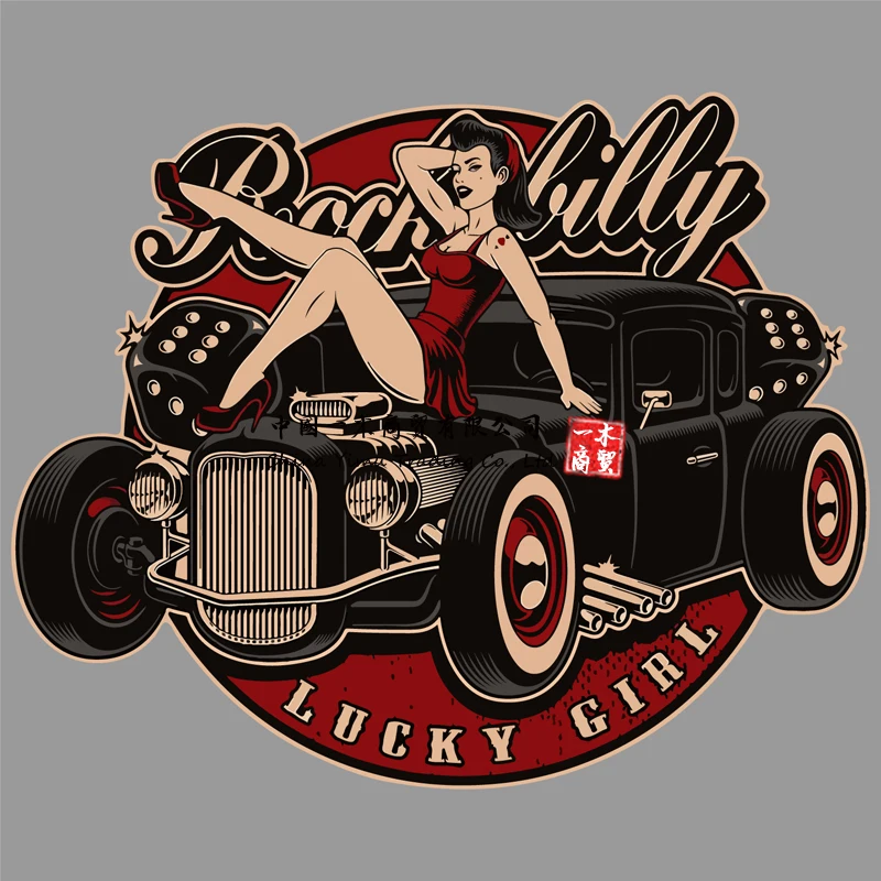 

Винтажная наклейка в стиле ретро из фильма better-Folia, в стиле старой школы, Туз культовый рокабилли