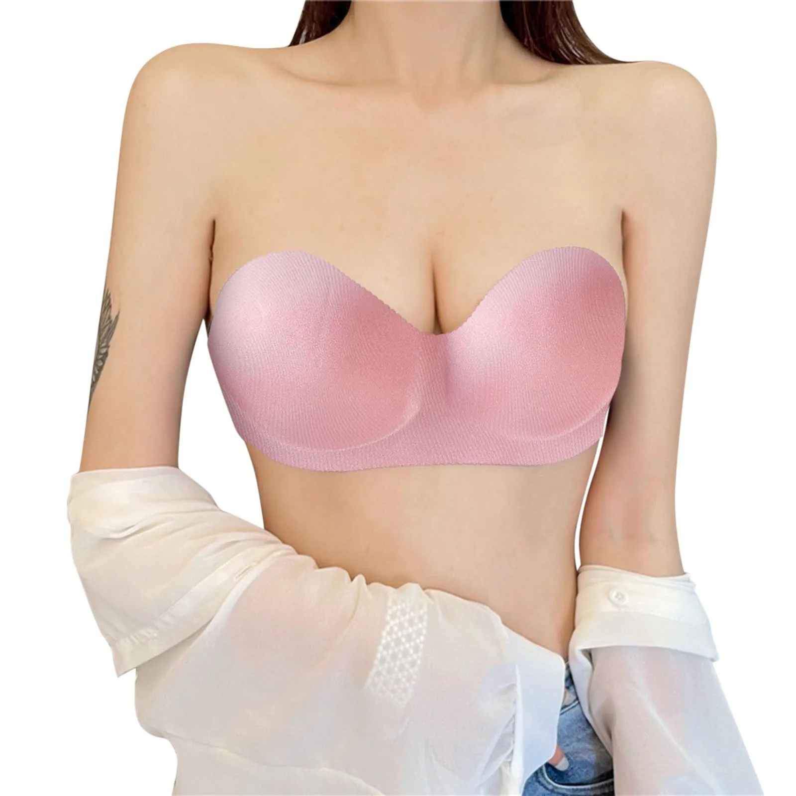 

Женские бюстгальтеры, Топ без бретелек для груди, массажный бюстгальтер для девушек без стальных колец, бюстгальтер для девушек, Топы без бр...