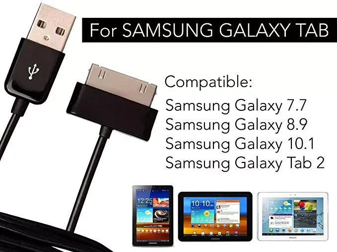 

Data Charger Charging Cable For for Samsung Galaxy 7 7.7 8.9 10.1 Tab 2 Tablet Note 10.1 GT-N8000 N8010 P1000