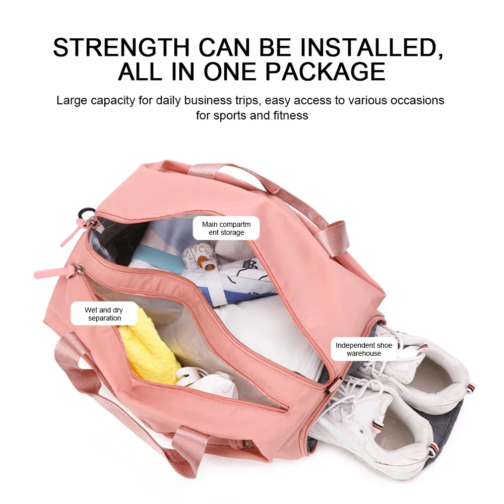 Fitness Bags Women Sports Gym Bag Outdoor Waterproof Travel Bag Large Capacity Luggage Handbag Ladies Crossbody Bag for Camping