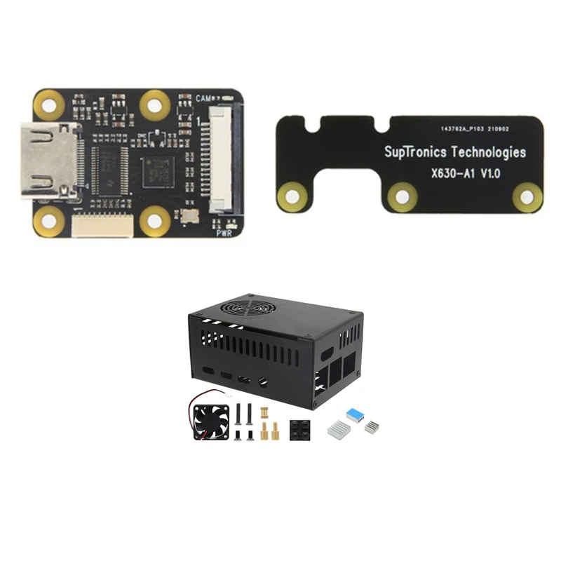 

Для Raspberry Pi X630 Module + X630-C1 металлический чехол HD к CSI-2 плата адаптера с поддержкой аудио и видео входа 1080P 60Fps