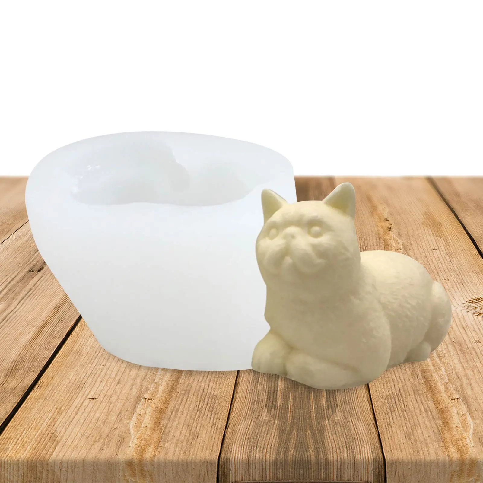 

3D Lying Cat Molds 3D Silicone Cat Shapes Candle Making Soap Chocolate Mold For DIY Craft Gifts Kitten Silicone Chocolate Candy