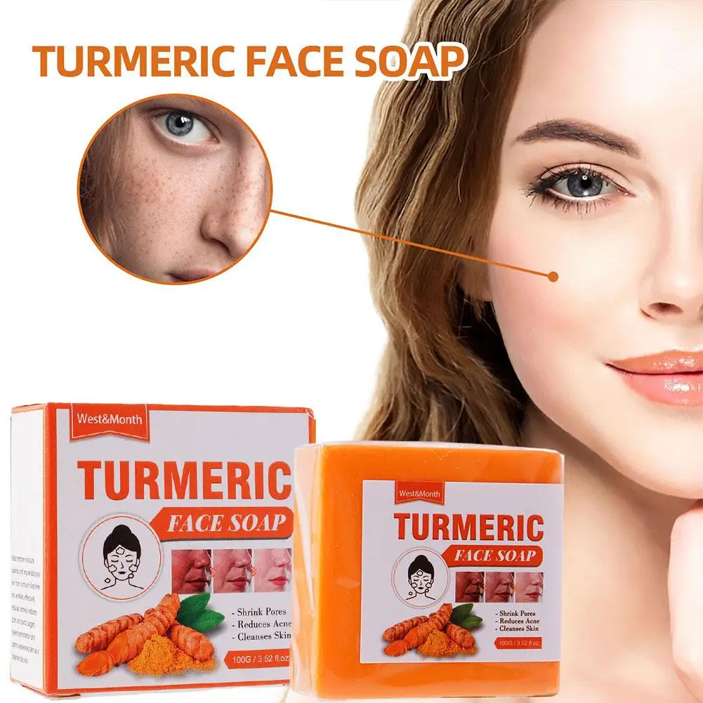 

Turmeric Soap Bar for Face & Body Turmeric Face Soap Brightens Skin Evens Tone Fades Scars Sun Damage Age Spots